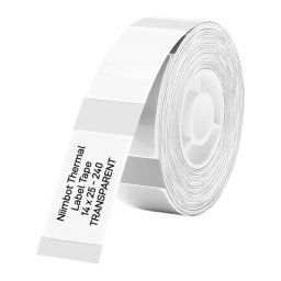 NIIMBOT D11/D110/D101/H1S Thermal Label 14x25mm - 240 Labels Per Roll - Transparent (2 pack by Valotronics)
