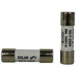 Solarix 30A Solar Photovoltaic Fuse 38mm x 10mm (2 pack by Valotronics)