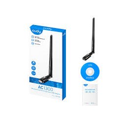 CUDY WU1400 AC1300 WIFI5 USB 3.0 EXTERNAL ADAPTOR WITH ANTENNA