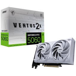 MSI nVidia Geforce RTX 5060 Ventus 2X OC 8GB GDDR7 PCI-e 5.0 x16 Graphics card - White, DP, HDMI
