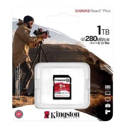 Kingston Canvas React Plus 1TB SDXC UHS-II 280R/150W U3 V60 Memory Card