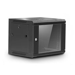 9U Wall Mountable or Floor Standable Server/Networking Cabinet with Glass Door