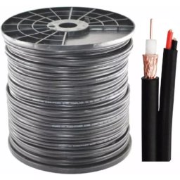 100 Meter Roll RG59 Coaxial Cable w/power for CCTV Cameras 75 Ohm Powax Cable