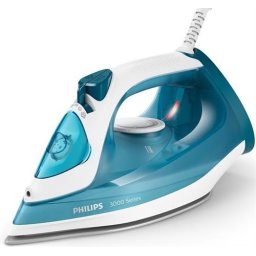 Philips 3000 Series Steam Iron Blue Ceramic Soleplate, 2100 Watt For Fast Heat-Up, 300ml Water Tank, Vertical Steam