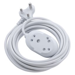SWITCHED Light DUTY BTB EXTENSION LEADS 2 x 16A Socket 20m - White