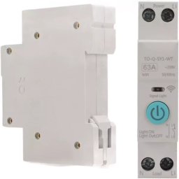 63A (40A Max Continuous) 2-Pole Live+Neutral WIFI Smart Breaker DIN Rail Tuya/Smartlife App
