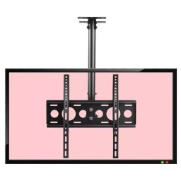 32” to 75” Adjustable Telescopic LED TV Ceiling Mount Bracket up to 68kg 100x100 to 600x400mm