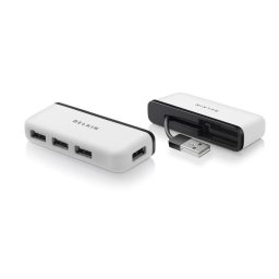 Belkin 4-Port USB 2.0 Travel Hub Black and White