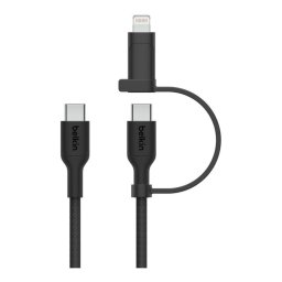 Belkin BoostCharge Pro 2-in-1 Type-C with Lightning Connector USB Cable 1.5m Black