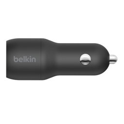Belkin 24W Dual USB-A Car Charger - Black