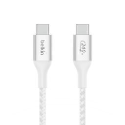 Belkin BoostCharge 240W PD USB Type-C to USB Type-C 1m Braided Cable White
