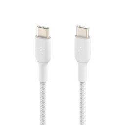 Belkin BoostCharge 1m Braided USB-C to USB-C Cable - White