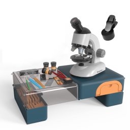 Time2Play Kids Scientific Microscope Set with Stand White
