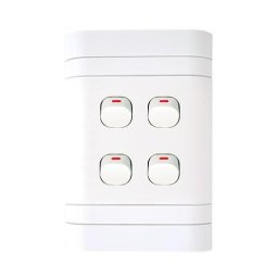 Lesco Flush Cover with 4 Lever 1 Way Switch