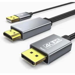 1.8 Meter Unidirectional USB Powered HDMI to Displayport Cable 4k UltraHD