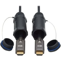 Eaton High-Speed Armored HDMI Fiber Active Optical Cable (AOC) with Hooded Connectors - 4K @ 60 Hz