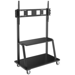 Eaton Black Heavy-Duty Rolling TV Cart for 60" to 105" Flat-Screen Displays