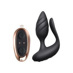 Rocks Off Cocktail Couples Vibrator - Black
