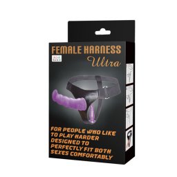 Baile Female Harness Ultra Double Dildo Set (Purple)