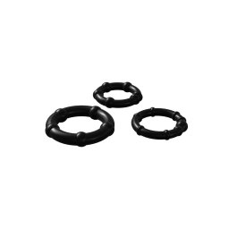 Wooomy Babooom Cock-Ring Set - Black