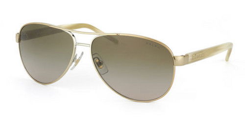 Ralph By Ralph Lauren Womens 0ra4004 Aviator Sunglasses 59 Mm 10113 Gold Creambrown 7095