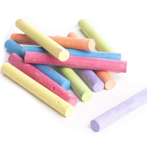 Chalk, Assorted Colors, 12 Sticks/Box