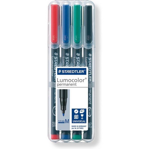 Penna a Punta Sintetica Lumocolor Permanent Staedtler - Assortiti - Media - 1 mm