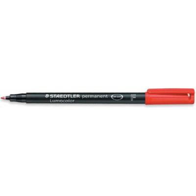 Penna a punta sintetica Lumocolor Permanent Staedtler - rosso - fine Penna a punta sintetica Lumocolor Permanent Staedtler - rosso - fine