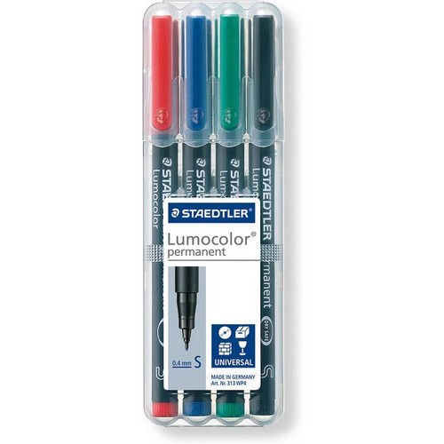 Penna punta sintetica Lumocolor Permanent Staedtler-assortiti-superfine-0,4 mm