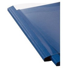 Cartelline termiche GBC - goffrata - 3 mm - 30 fogli - trasp./blu royal