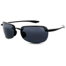 Maui Jim Mens Sandy Beach Polarized Sunglasses (Gloss Black/Neutral Grey) (R408-10)