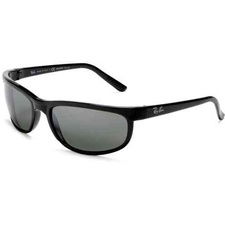 Predator 2 Sunglasses Glossy Black w/ Grey Polarized Deluxe Le 62mm