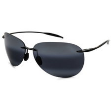 Sugar Beach Sunglasses - Gloss Black w/ Grey Lens