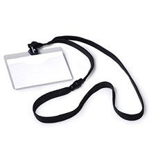Portanome con cordoncino Durable 6x9 cm nero 44 cm