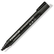 Marcatore Lumocolor Permanent Staedtler - blu - a scalpello - 2-5 mm