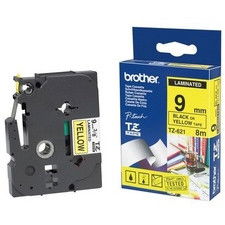 Nastri TZ Brother - 9 mm - nero/giallo