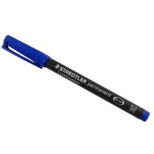 Penna a Punta Sintetica Lumocolor Permanent Staedtler - Blu - Media - 1 mm