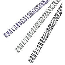 Dorsi metallici a 34 anelli GBC - 9,5 mm - 65 fogli - bianco