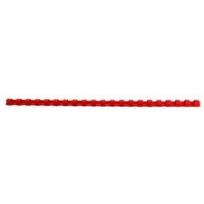 Dorsi plastici a 21 anelli GBC - 10 mm - 65 fogli - rosso