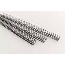 Dorsi metallici a 21 anelli GBC - 8 mm - 70 fogli - nero