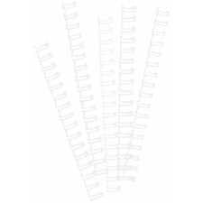 Dorsi metallici a 21 anelli GBC - 6 mm - 55 fogli - bianco