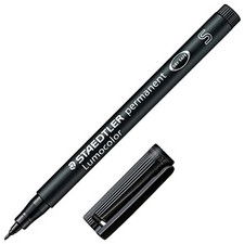 Penna a punta sintetica Lumocolor Permanent Staedtler - nero - superfine