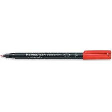 Penna a punta sintetica Lumocolor Permanent Staedtler - rosso - fine