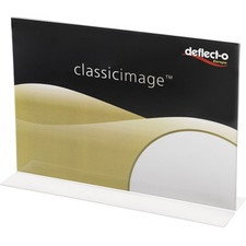 Portabrochure con base a T Deflecto - A4 orizzontale - 30x8,6x21,5 cm