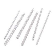 Dorsi plastici a 21 anelli GBC - 6 mm - 25 fogli - bianco - 4028193