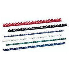 Dorsi plastici a 21 anelli GBC - 8 mm - 45 fogli - bianco - 4028194