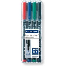 Penna punta sintetica Lumocolor Permanent Staedtler - assortiti - fine - 0,6 mm