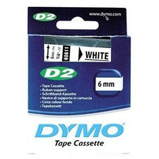 Nastri di supporto Dymo D2 - 6 mm x 10 m - bianco