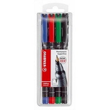 OHPen Universal permanente Stabilo - assortiti - superfine - 0,4 mm - 841/4 (conf.4)