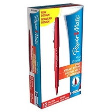 Penna con punta sintetica Flair Nylon Papermate - rosso - 1 mm